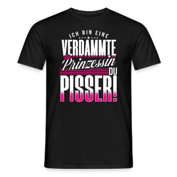 Sarkasmus, Ich Bin Eine Prinzessin, Sarkastisch - Männer T-Shirt - Schwarz - Vorne - AI Model Male 178 light (178cm)