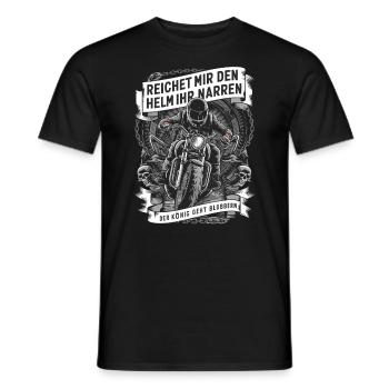 Reichet Mir Den Helm Biker Motorradfahrer - Männer T-Shirt - Schwarz - Vorne - AI Model Male 178 light (178cm)