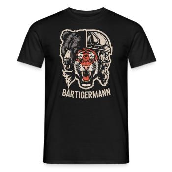 Homme barbu tout en un Viking - T-shirt homme - noir - Devant - AI Model Male 178 light (178cm)