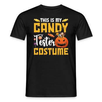 Halloween costume that is my candy tester - Men's T-Shirt - black - Front - AI Model Male 178 light (178cm)