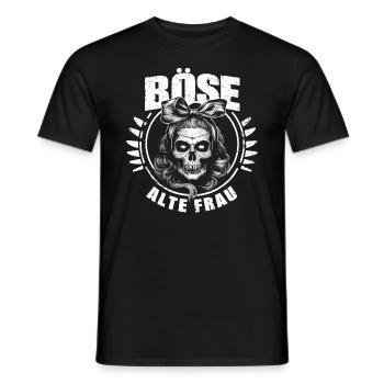 Motorcycle Biker Lady Sarcasm Nasty Old Woman - Men's T-Shirt - black - Front - AI Model Male 178 light (178cm)