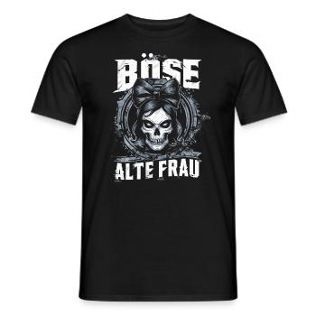 Motorrad Biker Lady Sarkasmus Böse alte Frau - Männer T-Shirt - Schwarz - Vorne - AI Model Male 178 light (178cm)