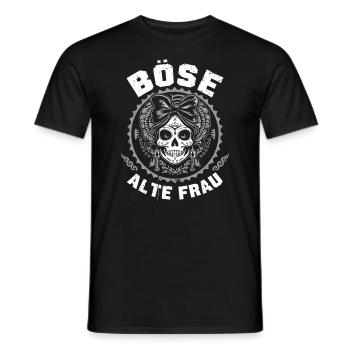 Motorrad Biker Lady Sarkasmus Böse alte Frau - Männer T-Shirt - Schwarz - Vorne - AI Model Male 178 light (178cm)