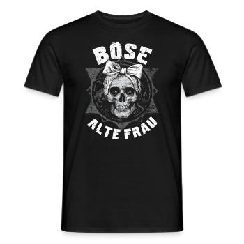 Motorcycle Biker Lady Sarcasm Nasty Old Woman - Men's T-Shirt - black - Front - AI Model Male 178 light (178cm)