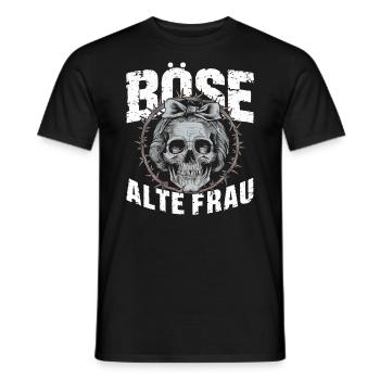 Motorrad Biker Lady Sarkasmus Böse alte Frau - Männer T-Shirt - Schwarz - Vorne - AI Model Male 178 light (178cm)