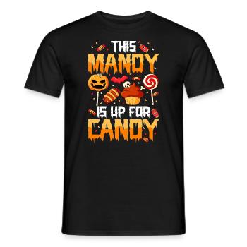 Halloween This Mandy Is Ready For Candy - Men's T-Shirt - black - Front - AI Model Male 178 light (178cm)