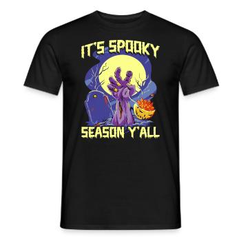 Halloween Ts Spooky Season Y’all - T-shirt homme - noir - Devant - AI Model Male 178 light (178cm)