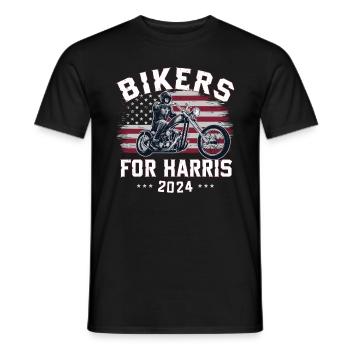 Bikers For Harris Kamala 2024 - Männer T-Shirt - Schwarz - Vorne - AI Model Male 178 light (178cm)