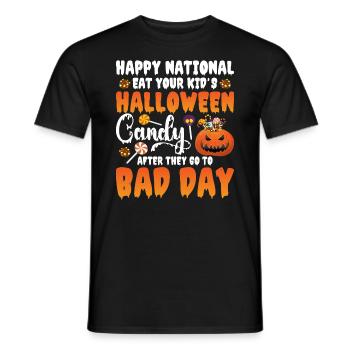 Halloween Happy National Eat Your Kind's Halloween - Men's T-Shirt - black - Front - AI Model Male 178 light (178cm)