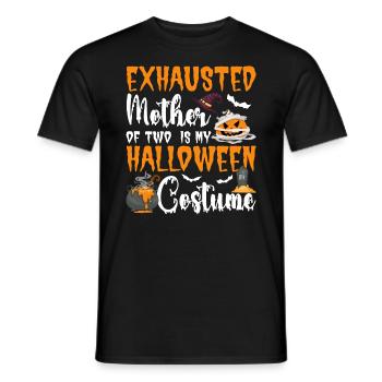 Erschöpfte Mutter Von Zwei Kindern Ist Mein - Männer T-Shirt - Schwarz - Vorne - AI Model Male 178 light (178cm)