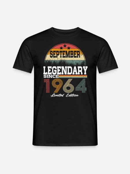 Le leggende sono nate nel settembre del 1964 - T-shirt uomo - nero
