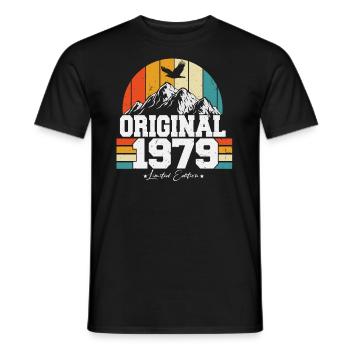 Original 1979 Vintage Rétro Cadeau d’anniversaire - T-shirt homme - noir - Devant - AI Model Male 178 light (178cm)