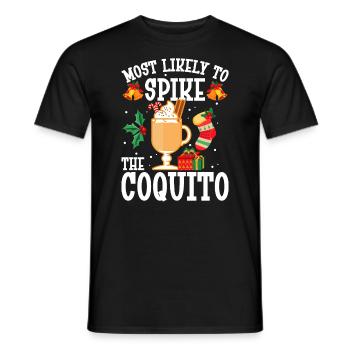Frohe Weihnachten, Most Likely To Spike The - Männer T-Shirt - Schwarz - Vorne - AI Model Male 178 light (178cm)