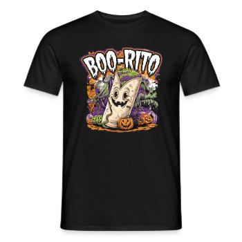 Boo-Rito Burrito d’Halloween Citrouille fantôme mignonne - T-shirt homme - noir - Devant - AI Model Male 178 light (178cm)