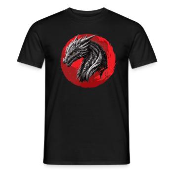 Dragon traditionnel japonais Le dragon - T-shirt homme - noir - Devant - AI Model Male 178 light (178cm)