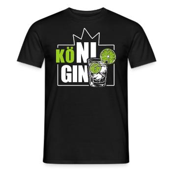 Kö-ni-Gin - die Gin Königin - Wortspiel - Männer T-Shirt - Schwarz - Vorne - AI Model Male 178 light (178cm)