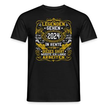 Legends Retire, Retire & Retire in 2024 - Men's T-Shirt - black - Front - AI Model Male 178 light (178cm)