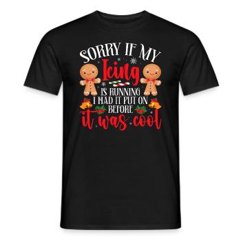 Je suis désolé pour Noël si mon glaçage l’est trop - T-shirt homme - noir - Devant - AI Model Male 178 light (178cm)