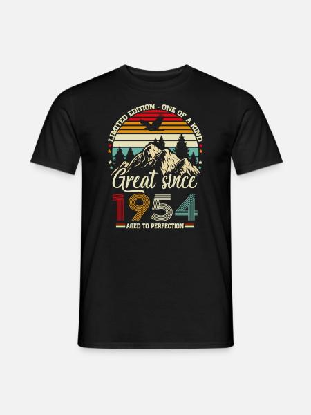 1954 Jahrgang geboren Vintage Geburtstag Geschenk - Mænd T-shirt - sort