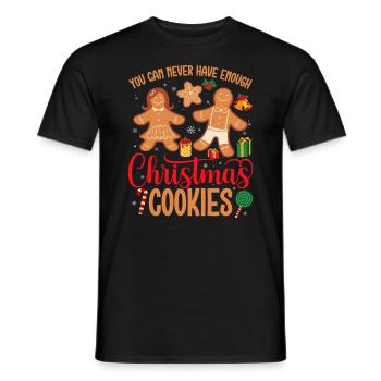 Weihnachtsplätzchen Kann Man Nie Genug Haben - Männer T-Shirt - Schwarz - Vorne - AI Model Male 178 light (178cm)
