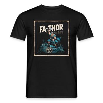 FA-THOR Comme un papa juste bien plus puissant Viking - T-shirt homme - noir - Devant - AI Model Male 178 light (178cm)