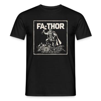FA-THOR Comme un papa juste bien plus puissant Viking - T-shirt homme - noir - Devant - AI Model Male 178 light (178cm)