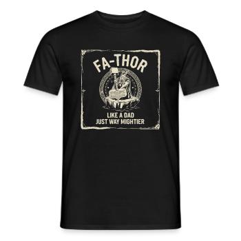 FA-THOR Comme un papa juste bien plus puissant Viking - T-shirt homme - noir - Devant - AI Model Male 178 light (178cm)