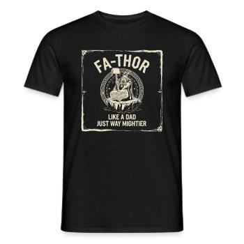 FA-THOR Comme un papa juste bien plus puissant Viking - T-shirt homme - noir - Devant - AI Model Male 178 light (178cm)