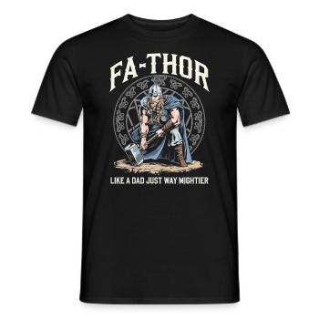 FA-THOR Comme un papa juste bien plus puissant Viking - T-shirt homme - noir - Devant - AI Model Male 178 light (178cm)