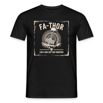 FA-THOR Comme un papa juste bien plus puissant Viking - T-shirt homme - noir - Devant - AI Model Male 178 light (178cm)