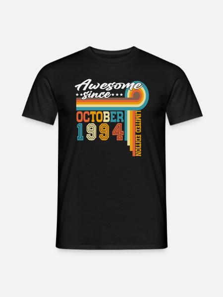 Octobre 1994 Vintage Vintage Rétro Anniversaire - T-shirt homme - noir