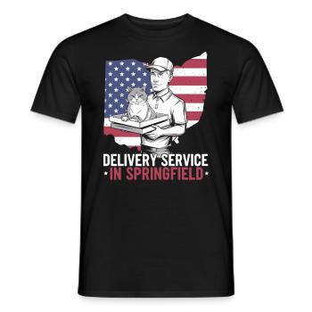 Service de livraison OH Débat  Harris Manger - T-shirt homme - noir - Devant - AI Model Male 178 light (178cm)