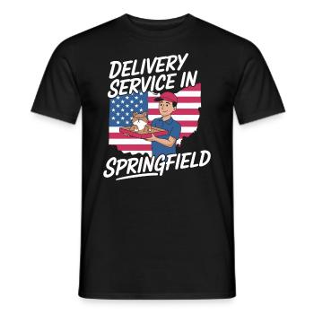 Service de livraison OH Débat  Harris Manger - T-shirt homme - noir - Devant - AI Model Male 178 light (178cm)