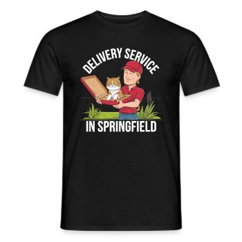 Service de livraison OH Débat  Harris Manger - T-shirt homme - noir - Devant - AI Model Male 178 light (178cm)