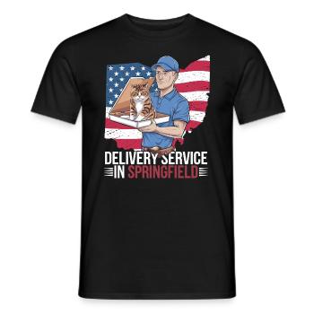 Service de livraison OH Débat  Harris Manger - T-shirt homme - noir - Devant - AI Model Male 178 light (178cm)