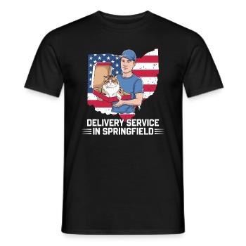 Service de livraison OH Débat  Harris Manger - T-shirt homme - noir - Devant - AI Model Male 178 light (178cm)