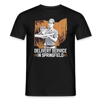 Service de livraison OH Débat  Harris Manger - T-shirt homme - noir - Devant - AI Model Male 178 light (178cm)