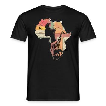Africa is calling African Map Continent - Männer T-Shirt - Schwarz - Vorne - AI Model Male 178 light (178cm)