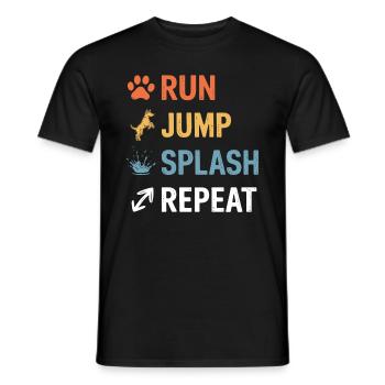 Dock Diving Spruch Dog Diving Dock Diving Geschenk - Männer T-Shirt - Schwarz - Vorne - AI Model Male 178 light (178cm)