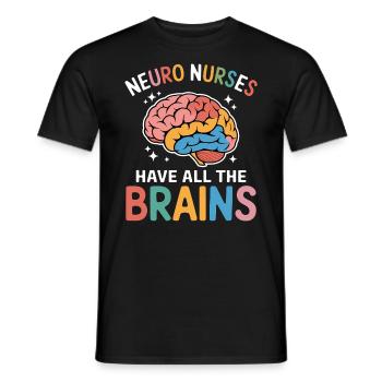Neuro Nurse Nurse Neurology Gift - Men's T-Shirt - black - Front - AI Model Male 178 light (178cm)
