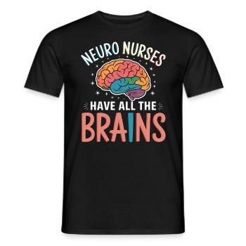 Neuro Nurse Nurse Neurology Gift - Men's T-Shirt - black - Front - AI Model Male 178 light (178cm)
