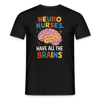 Neuro Nurse Nurse Neurology Gift - Men's T-Shirt - black - Front - AI Model Male 178 light (178cm)