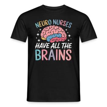Neuro Nurse Nurse Neurology Gift - Men's T-Shirt - black - Front - AI Model Male 178 light (178cm)