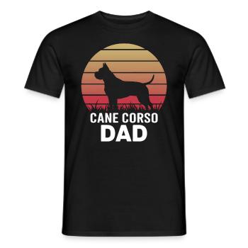 Cane Corso Italiano Papa Dad Cane Corso Gift - Men's T-Shirt - black - Front - AI Model Male 178 light (178cm)