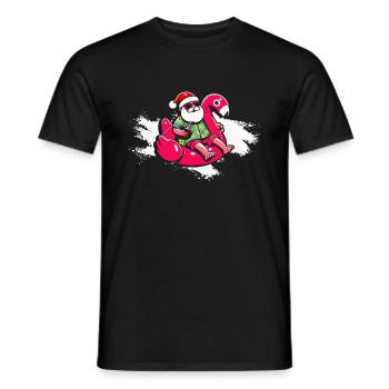 Joyeux Noël Cool Père Noël Ho ! HO! - T-shirt homme - noir - Devant - AI Model Male 178 light (178cm)