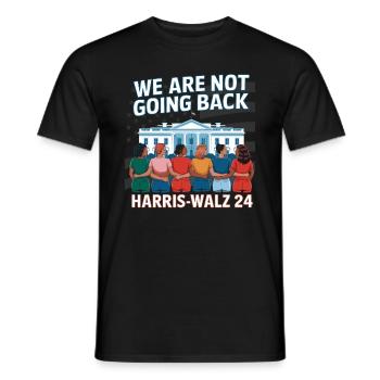 Nous ne reviendrons pas en arrière Harris-Walz 2024 Politique - T-shirt homme - noir - Devant - AI Model Male 178 light (178cm)