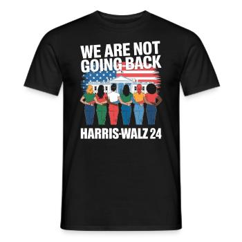 Nous ne reviendrons pas en arrière Harris-Walz 2024 Politique - T-shirt homme - noir - Devant - AI Model Male 178 light (178cm)