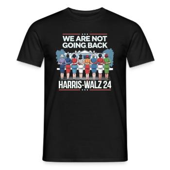 Nous ne reviendrons pas en arrière Harris-Walz 2024 Politique - T-shirt homme - noir - Devant - AI Model Male 178 light (178cm)