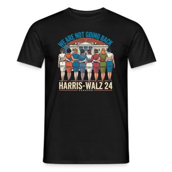Nous ne reviendrons pas en arrière Harris-Walz 2024 Politique - T-shirt homme - noir - Devant - AI Model Male 178 light (178cm)