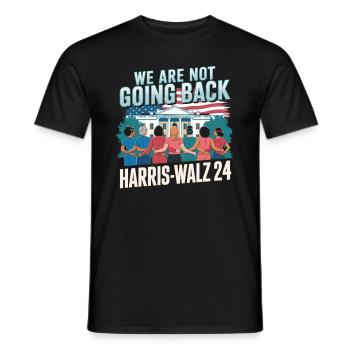 Nous ne reviendrons pas en arrière Harris-Walz 2024 Politique - T-shirt homme - noir - Devant - AI Model Male 178 light (178cm)